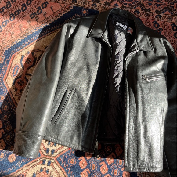 Schott NYC Genuine Cowhide Leather Bomber Vintage Jacket - Picture 5 of 10